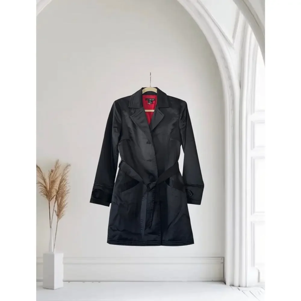 Women’s Willi Smith Lined Belted Jacket Coat Size Medium - Picture 1 of 6
